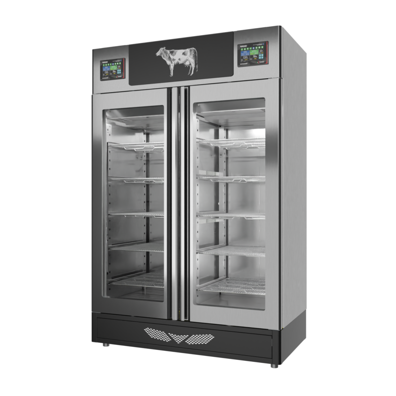 Stagionello® Meat Curing Device Twin 100 + 100 Kg Glass Door - Image 4