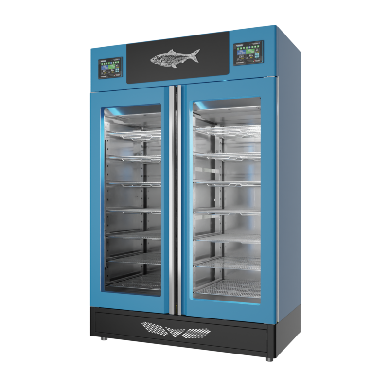 Stagionello® Fish Curing Device Twin 100 + 100 Kg glass door