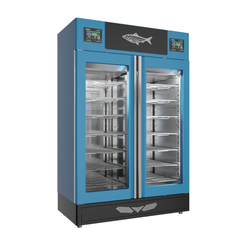Stagionello® Fish Curing Device Twin 100 + 100 Kg glass door - Image 3