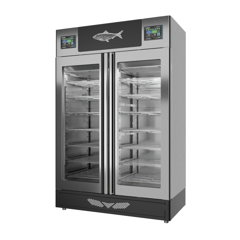 Stagionello® Fish Curing Device Twin 100 + 100 Kg glass door - Image 4