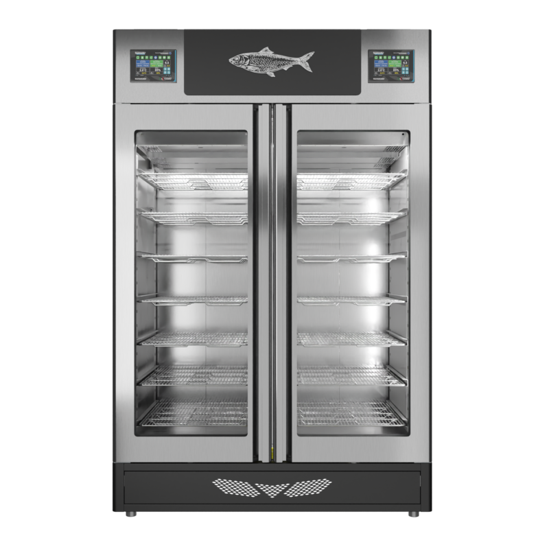 Stagionello® Fish Curing Device Twin 100 + 100 Kg glass door - Image 5