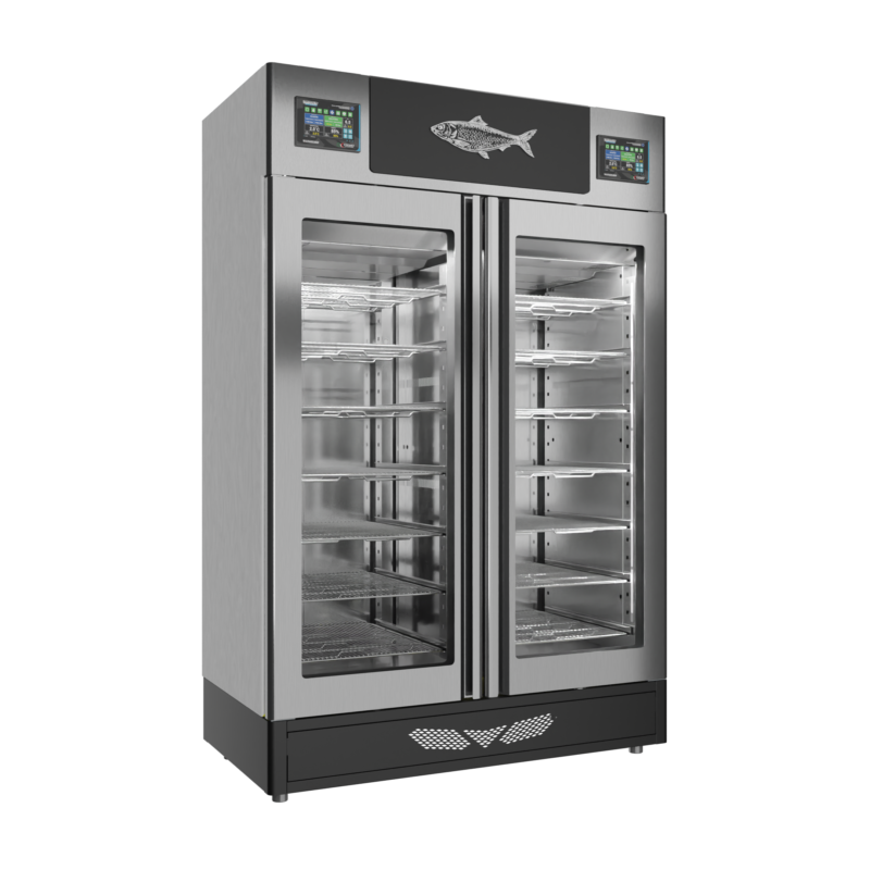Stagionello® Fish Curing Device Twin 100 + 100 Kg glass door - Image 6