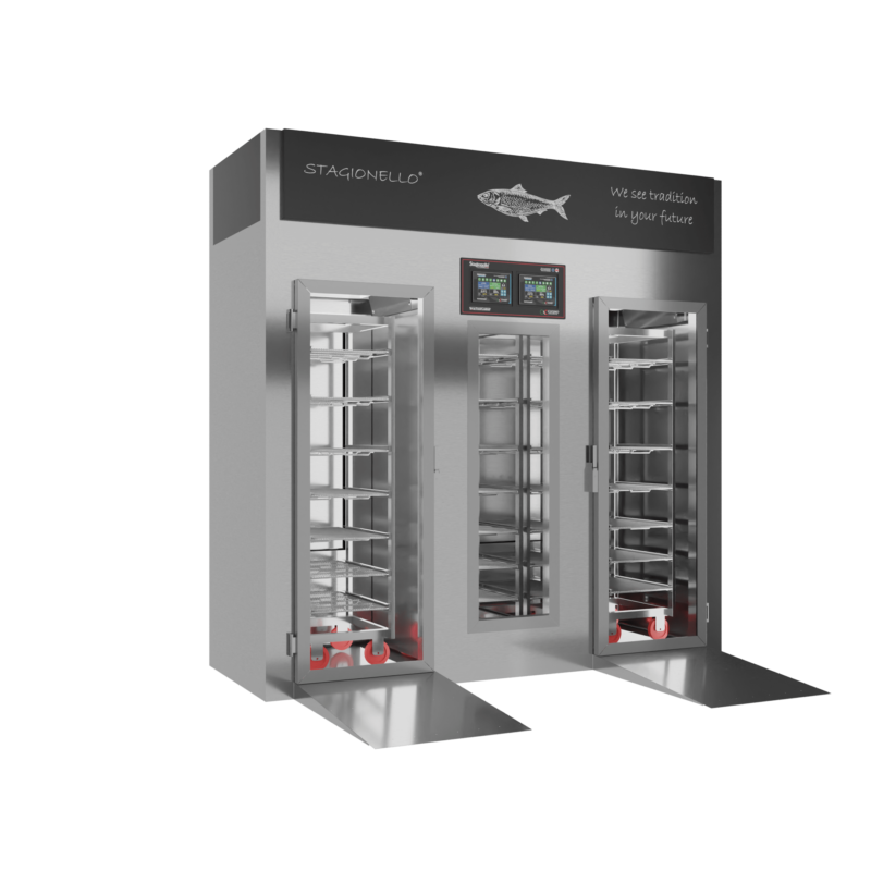 Stagionello® Fish Curing Device 100/300 Kg Walk-in Glass Door - Image 2