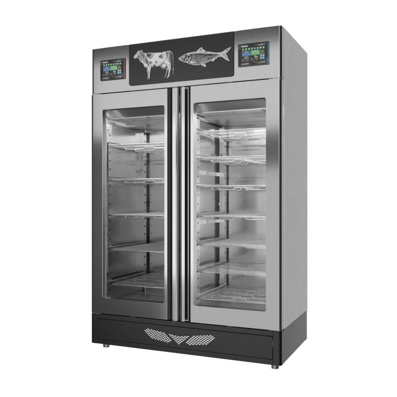 Stagionello® Fish Curing Device Combo 100+100 KG fish/meat glass door - Image 4