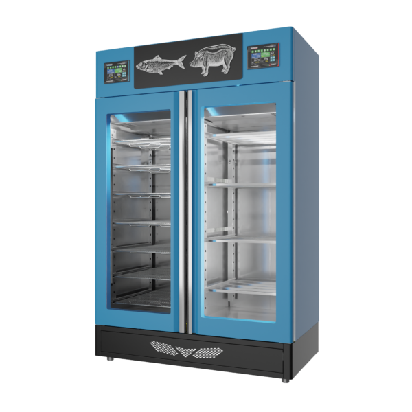 Stagionello® Fish Curing Device Combo 100+100 KG fish/salami glass door