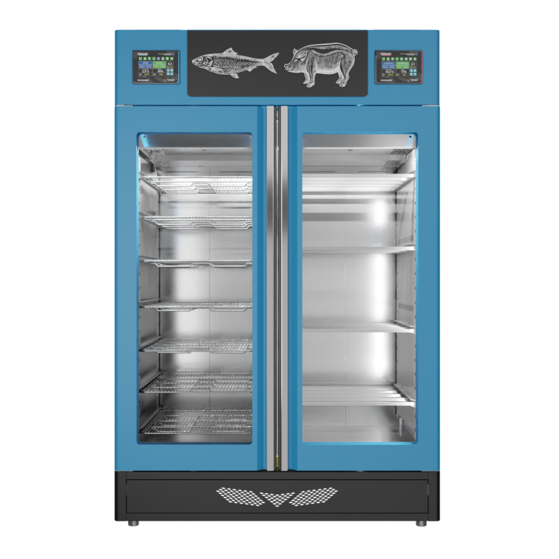 Stagionello® Fish Curing Device Combo 100+100 KG fish/salami glass door - Image 2