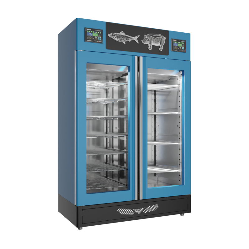 Stagionello® Fish Curing Device Combo 100+100 KG fish/salami glass door - Image 3