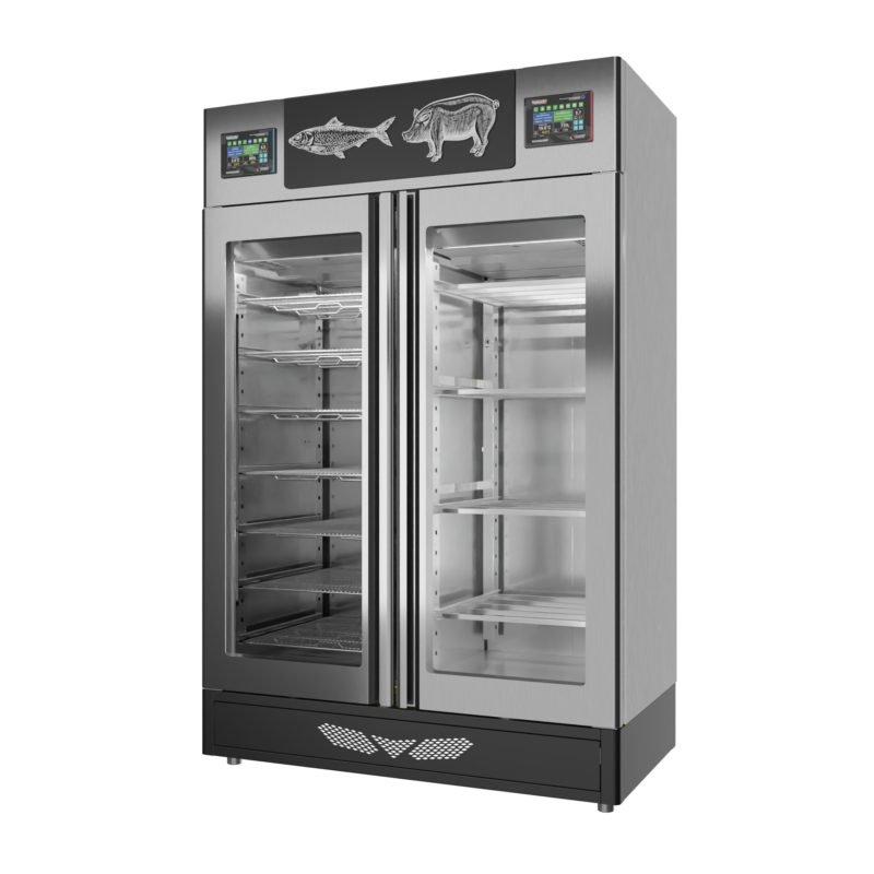 Stagionello® Fish Curing Device Combo 100+100 KG fish/salami glass door - Image 4