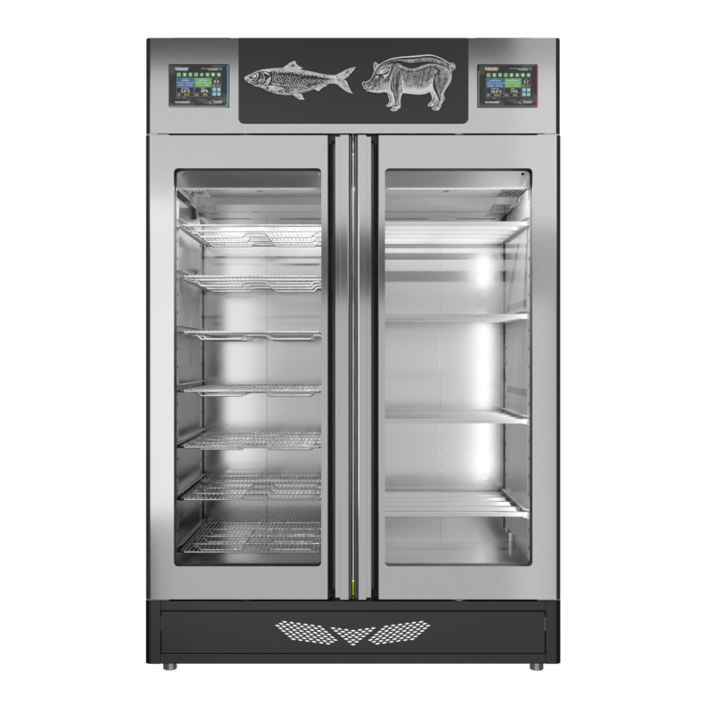 Stagionello® Fish Curing Device Combo 100+100 KG fish/salami glass door - Image 5