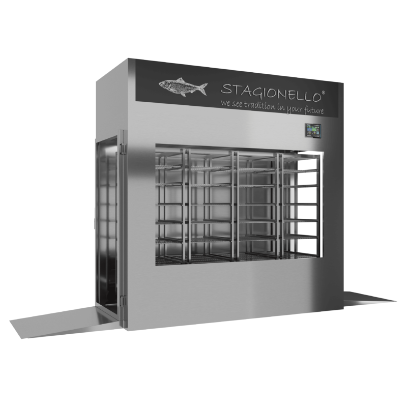 Stagionello® Fish Curing Device 600 Kg TUNNEL GLASS DOOR - Image 2