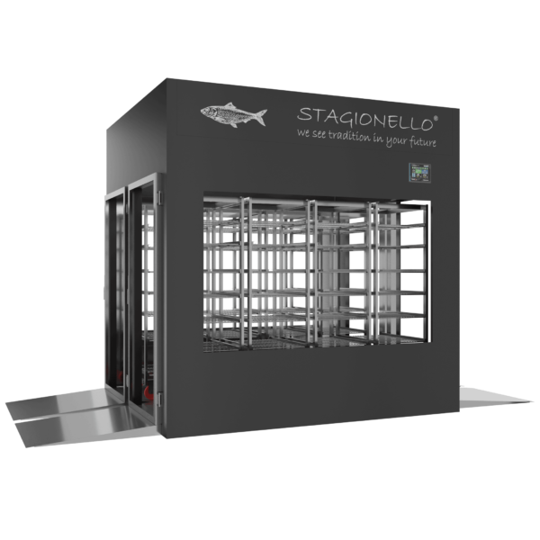 Stagionello® Fish Curing Device 1200 Kg Tunnel 4 Glasses