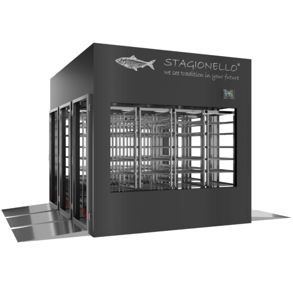 Stagionello® Fish Curing Device 1800 Kg Tunnel 4 glasses
