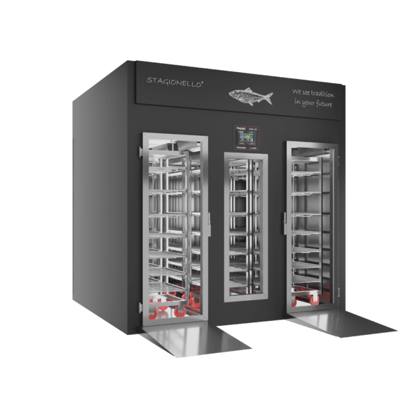 Stagionello® Fish Curing Device 1200 Kg Walk-in glass door