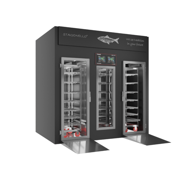 Stagionello® Fish Curing Device 200/600 Kg Walk-in GLASS DOOR