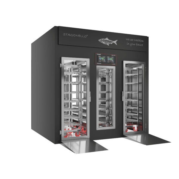 Stagionello® Fish Curing Device 300/900 Kg Walk-in 2 GLASSES