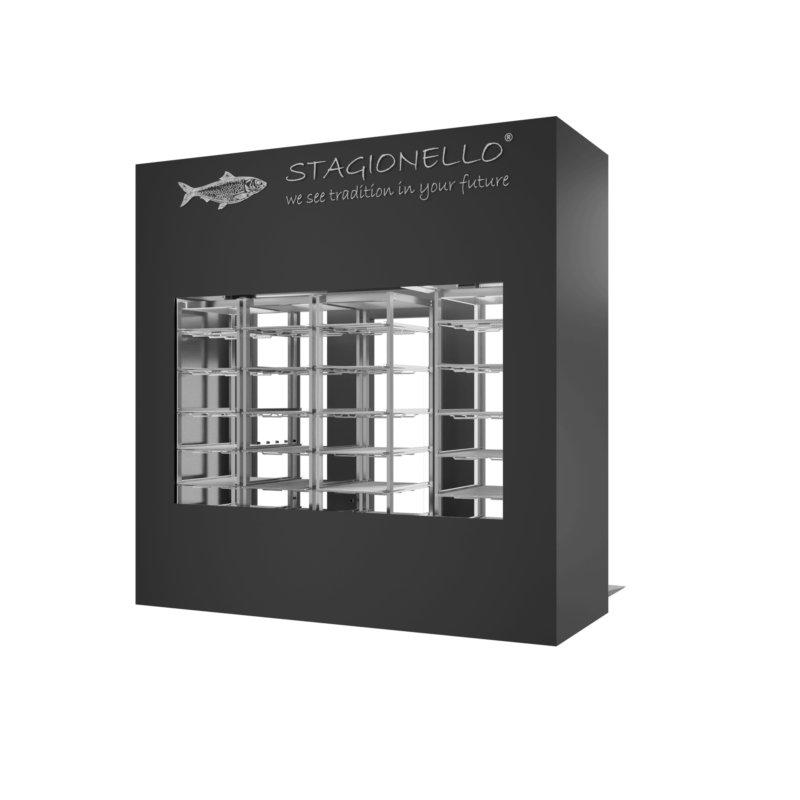Stagionello® Fish Curing Device 400 Kg Walk-in 2 glasses - Image 2