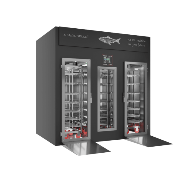 Stagionello® Fish Curing Device 800 Kg Walk-in GLASS DOOR