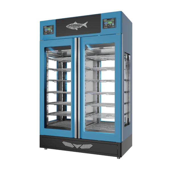 Stagionello® Fish Curing Device Twin 100+100 Kg 4 glasses
