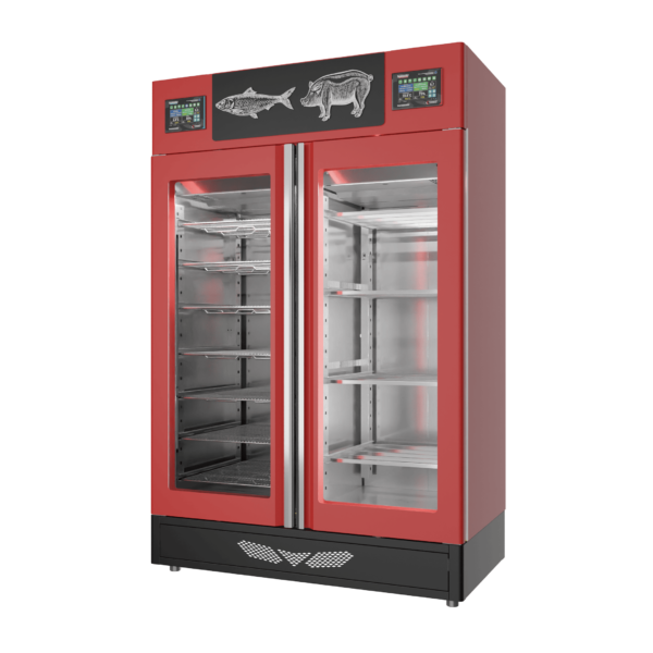 Stagionello® Salami Curing Device Combo 100+100 Kg Salami/fish glass door