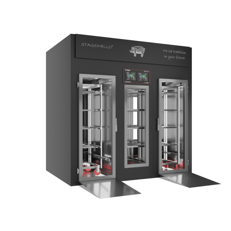 Stagionello® Salami Curing Device 200/600 Kg Walk-in 2 GLASSES