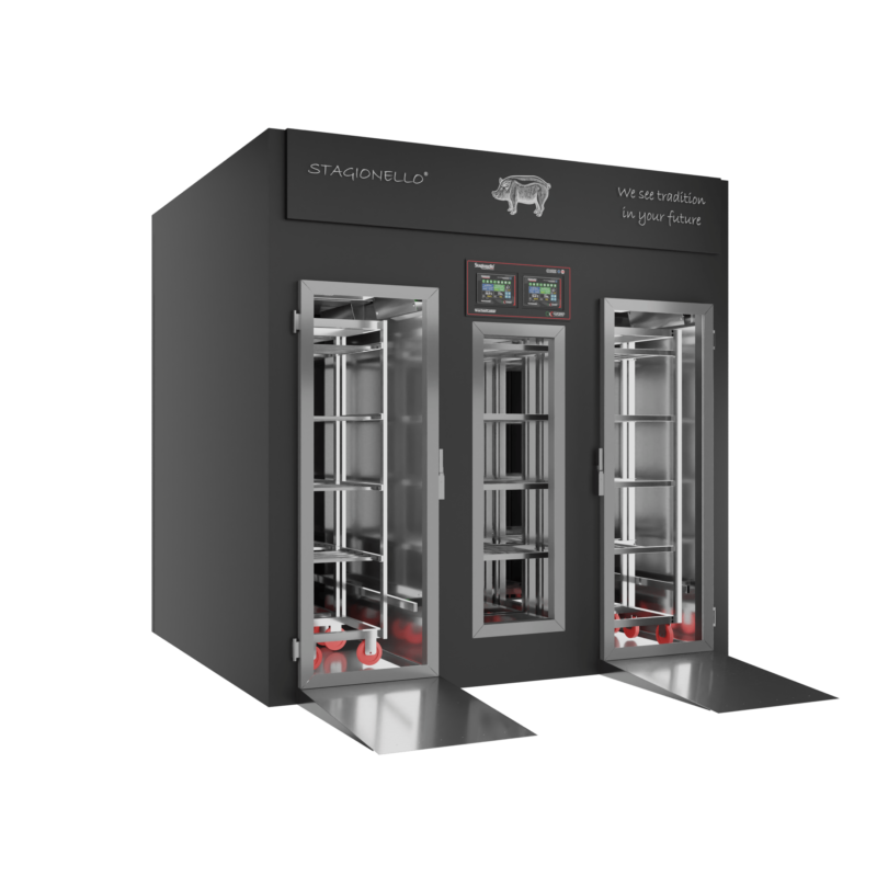 Stagionello® Salami Curing Device 300/900 Kg Walk-In 2 GLASSES
